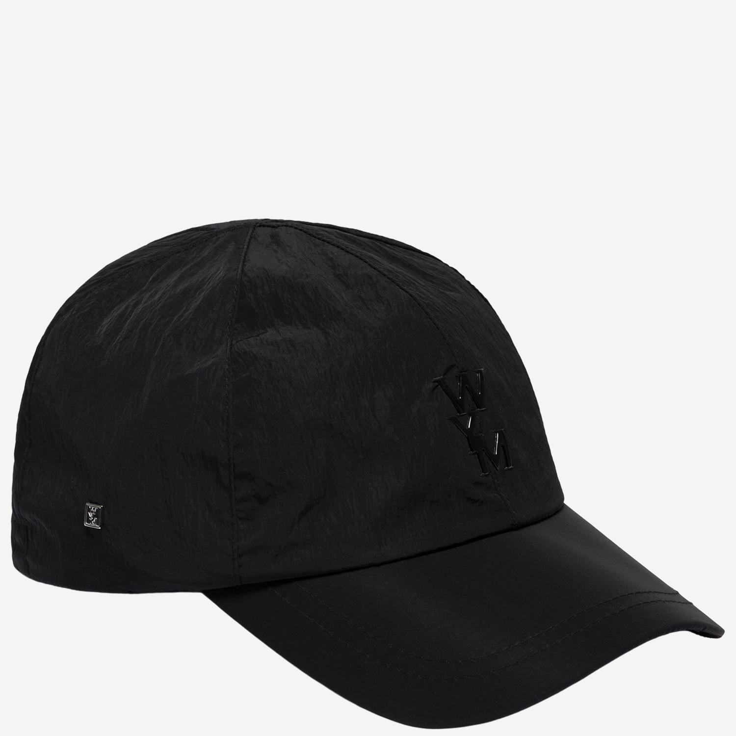 Wooyoungmi W261CA56 Nylon Baseball Cap — Black, view 3