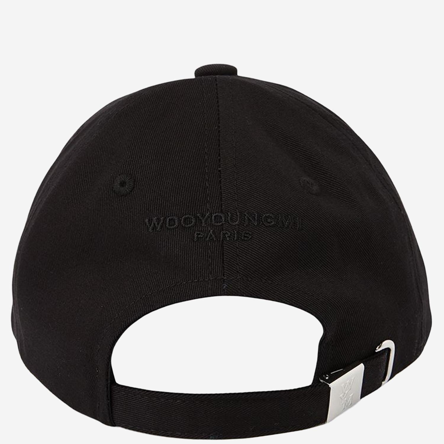 Wooyoungmi W261CA57 Logo-Embroidered Cotton Baseball Cap — Black, view 2