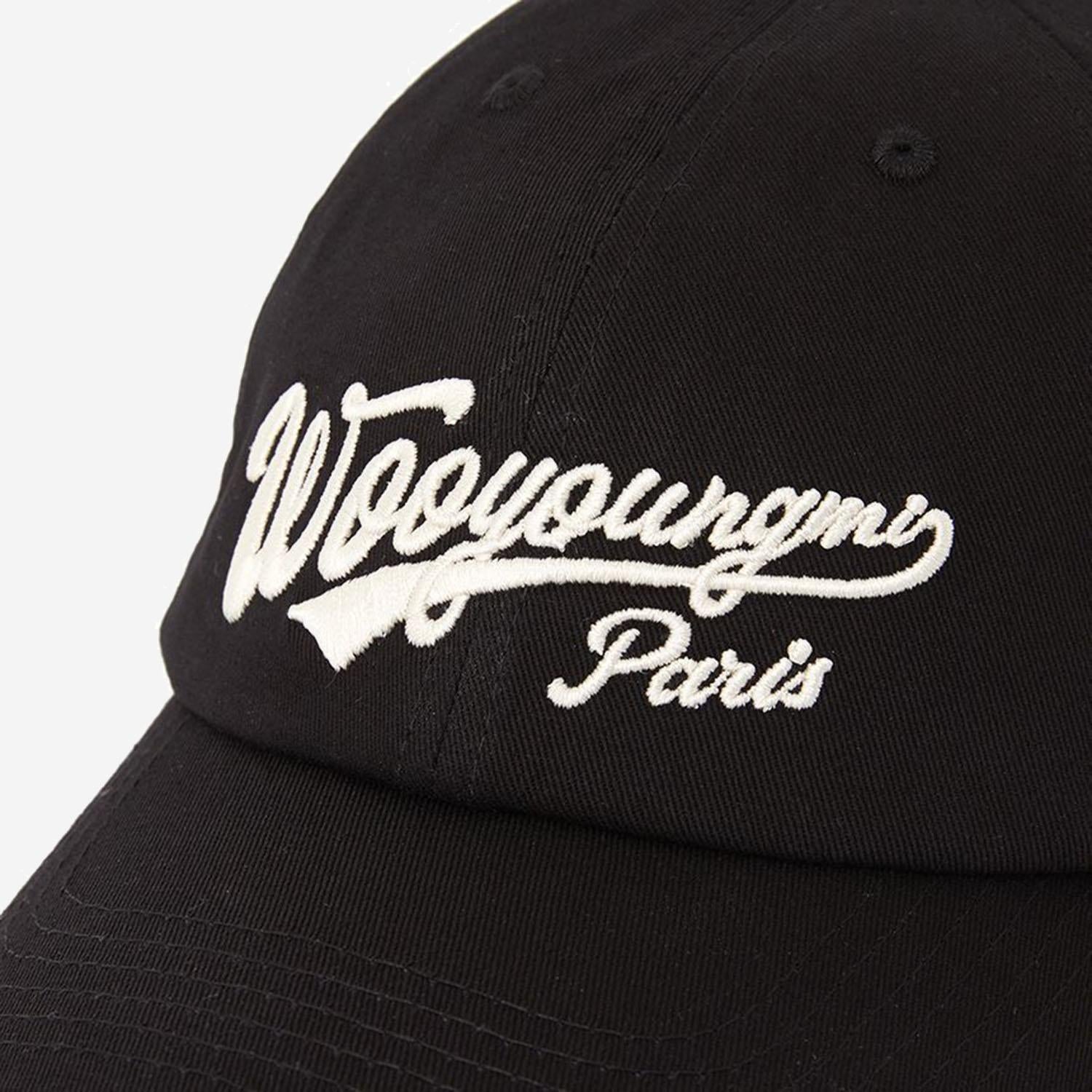 Wooyoungmi W261CA57 Logo-Embroidered Cotton Baseball Cap — Black, view 4