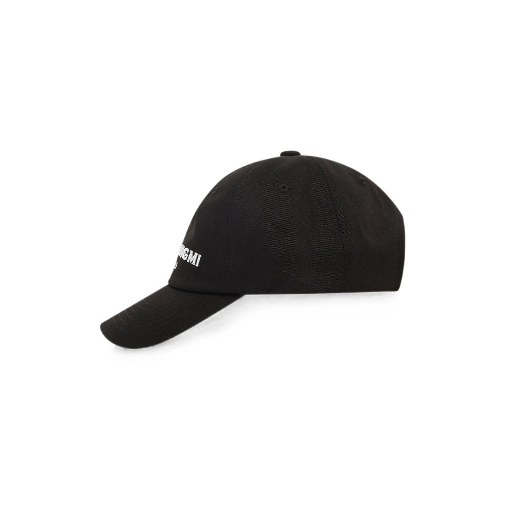 Wooyoungmi W263CA52 Embroidered Logo Cotton Baseball Cap — Black, view 3