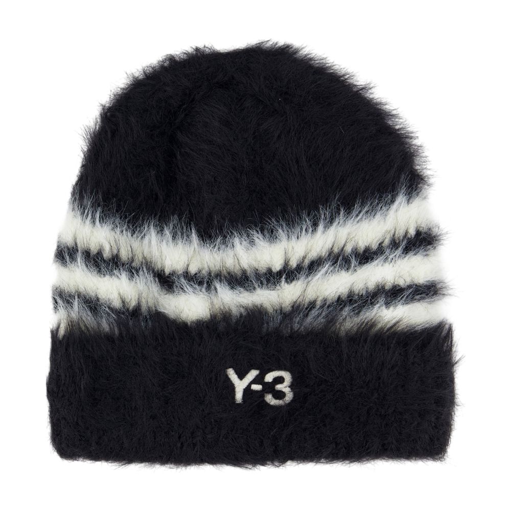 Y-3 KY3727 Striped Nylon Beanie — Black by Y-3