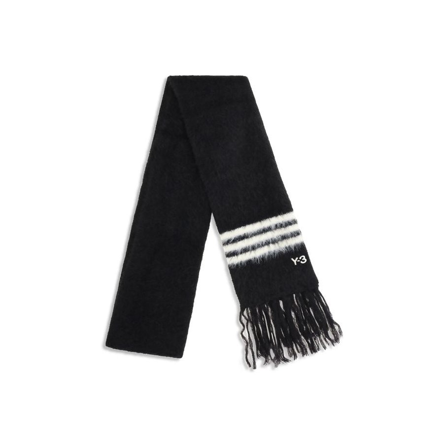 Y-3 Brushed Recycled Polyamide Scarf — Black, view 2