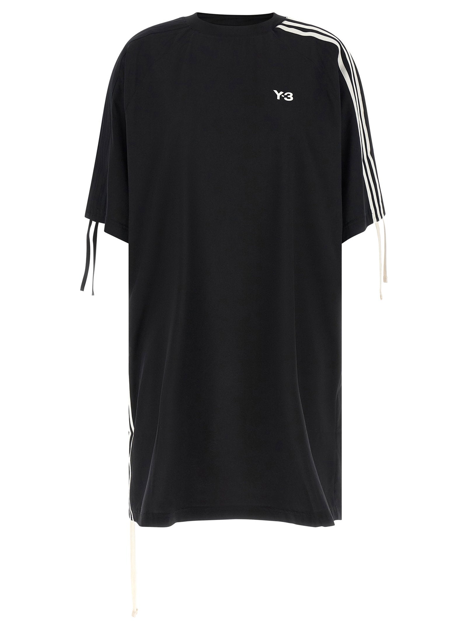 Y-3 Technical Fabric with Drawstring Details T-Shirt Dress — Black by Y-3