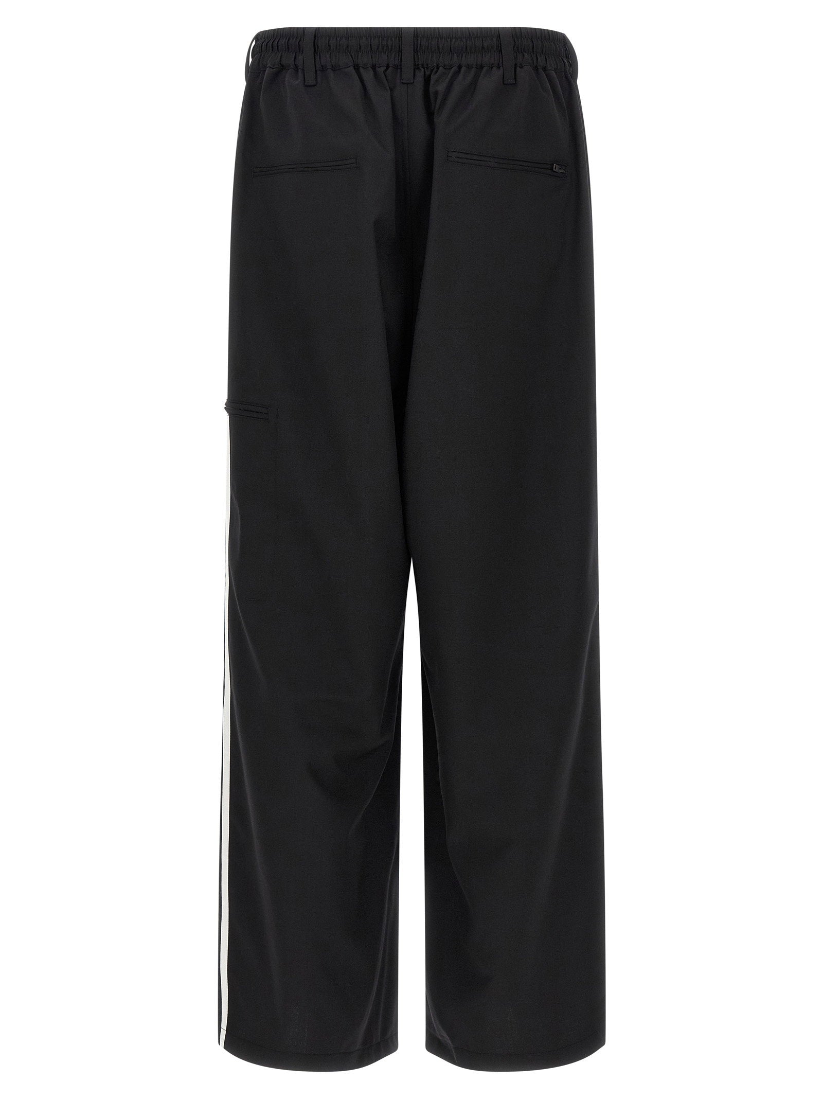 Y-3 Wool-Blend Trousers — Black, view 2