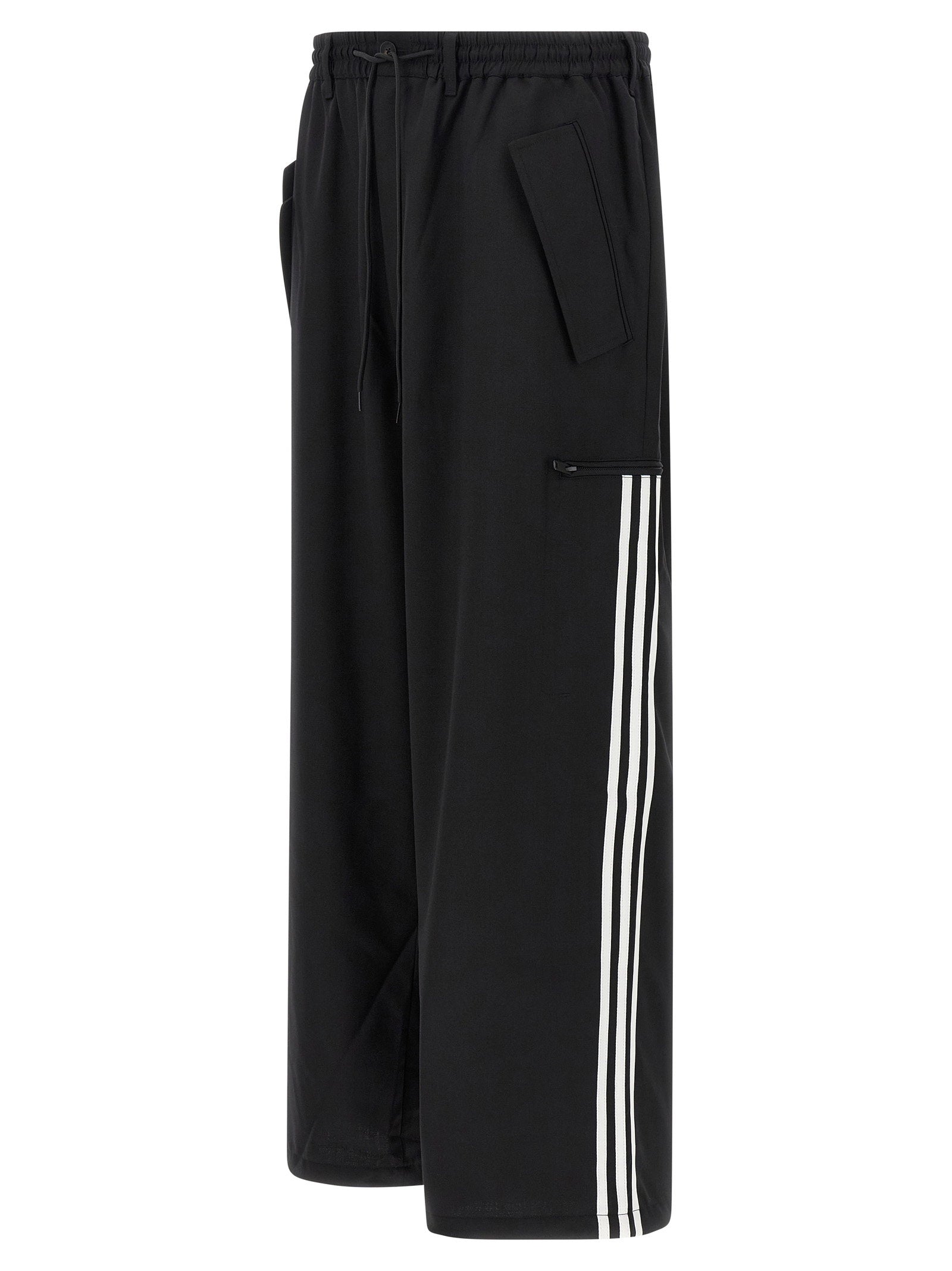 Y-3 Wool-Blend Trousers — Black, view 3