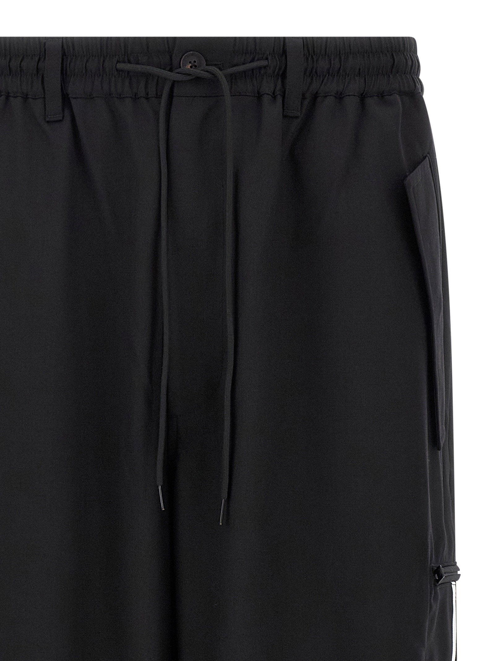 Y-3 Wool-Blend Trousers — Black, view 4
