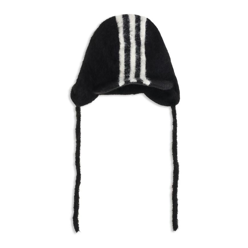 Y-3 YKV2908BLACKBB Striped Knit Beanie — Black by Y-3