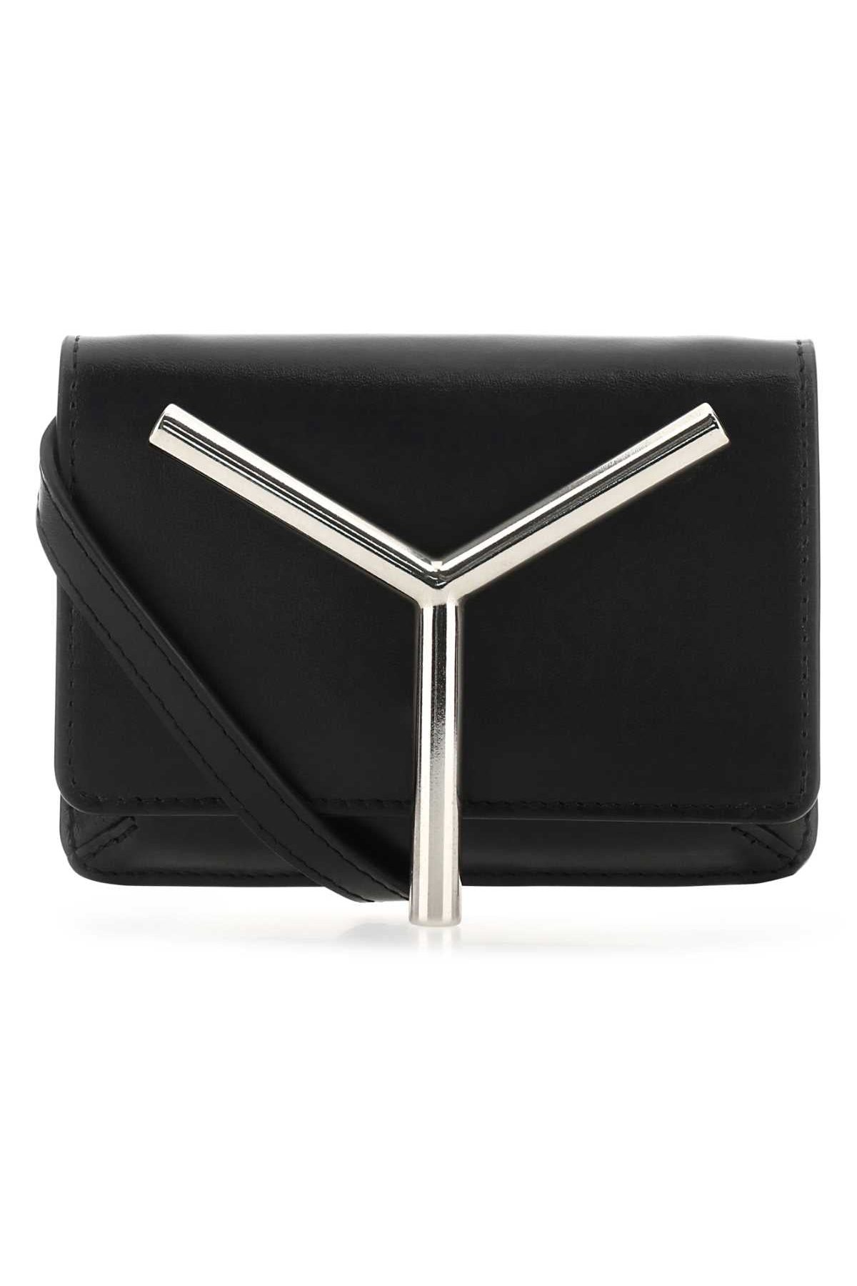 Y/Project Angular V-Clasp Leather Crossbody Bag — Black by Y/Project