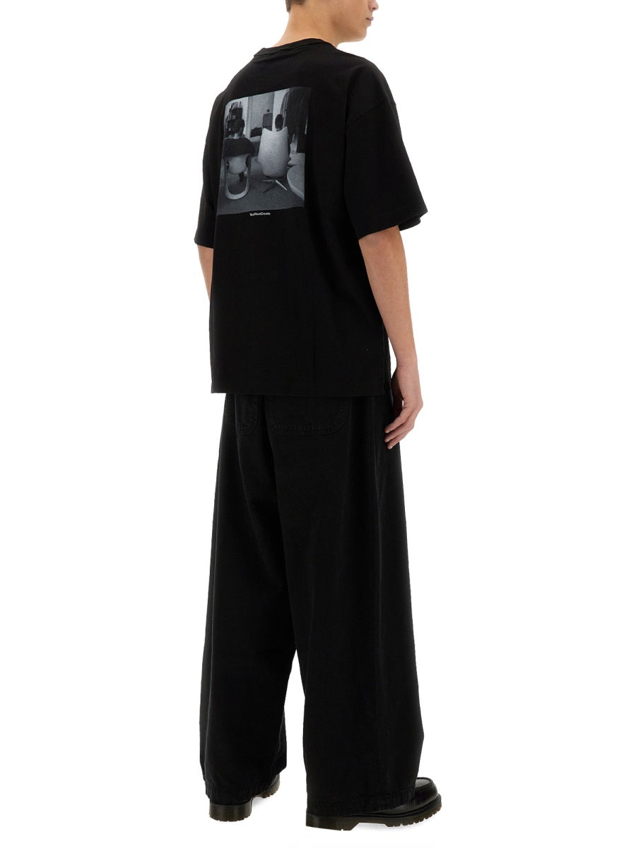 Ymc Organic Cotton T-Shirt — Black, view 4