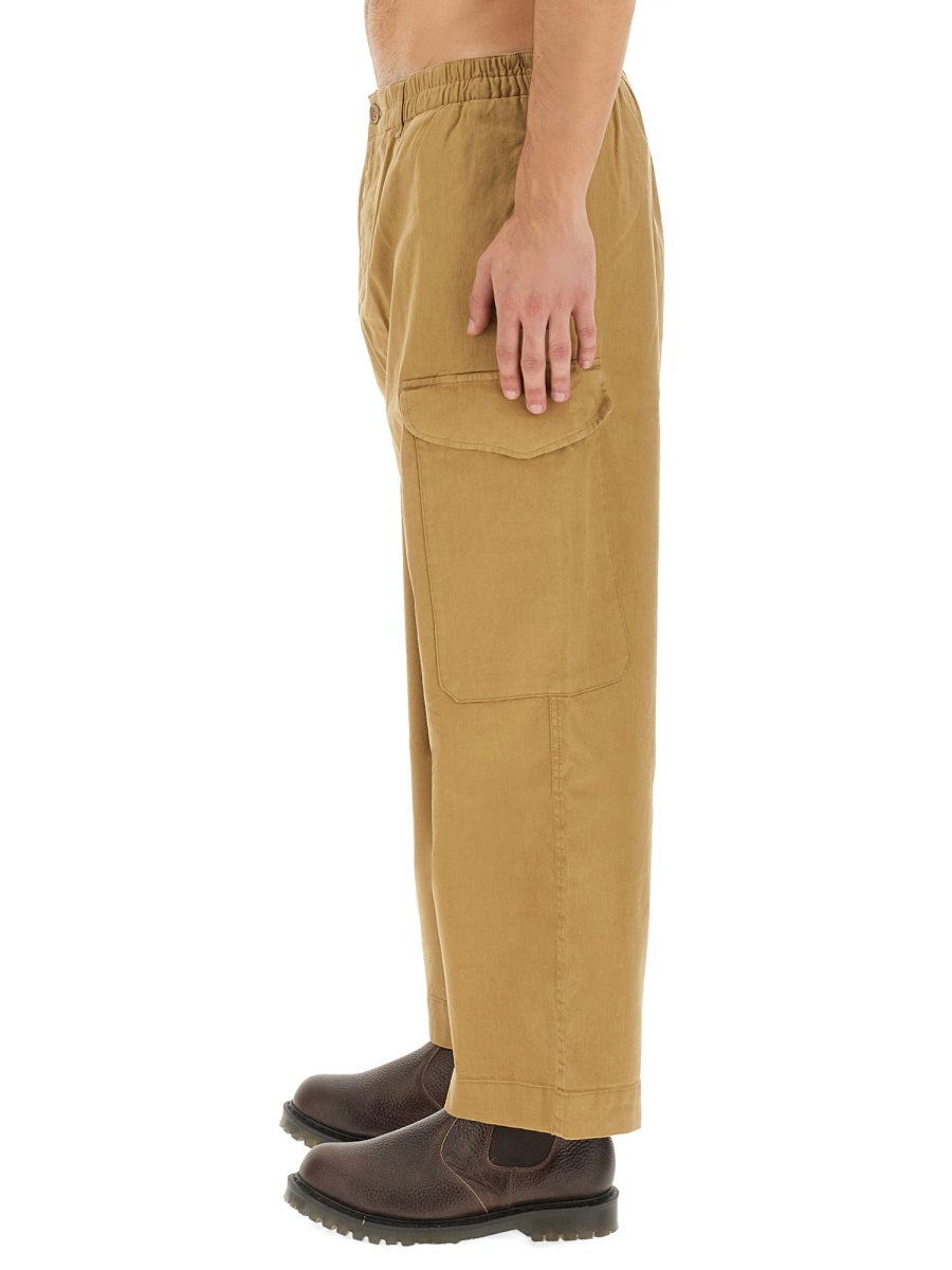 Ymc Military Linen Blend Trousers — Beige, view 4
