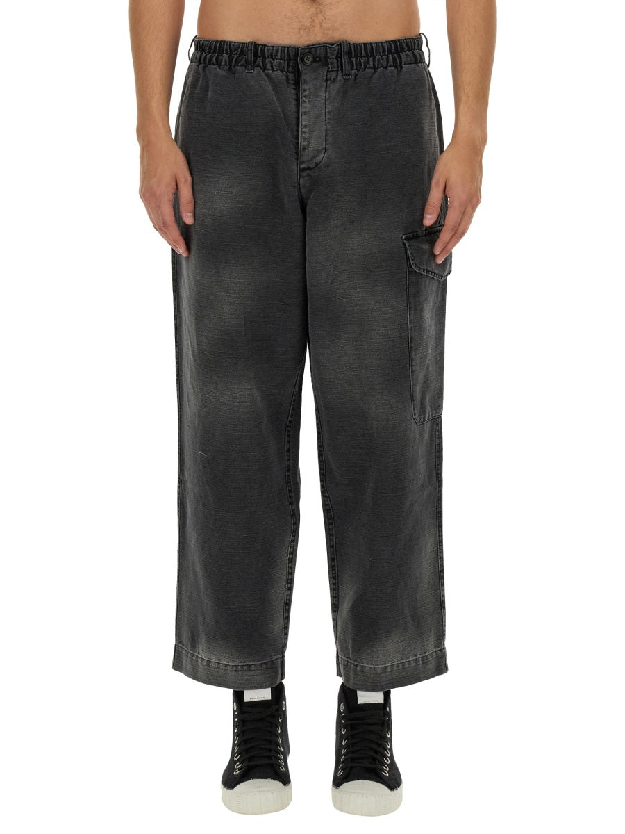 Ymc Military Cotton-Linen Trousers — Black, view 2