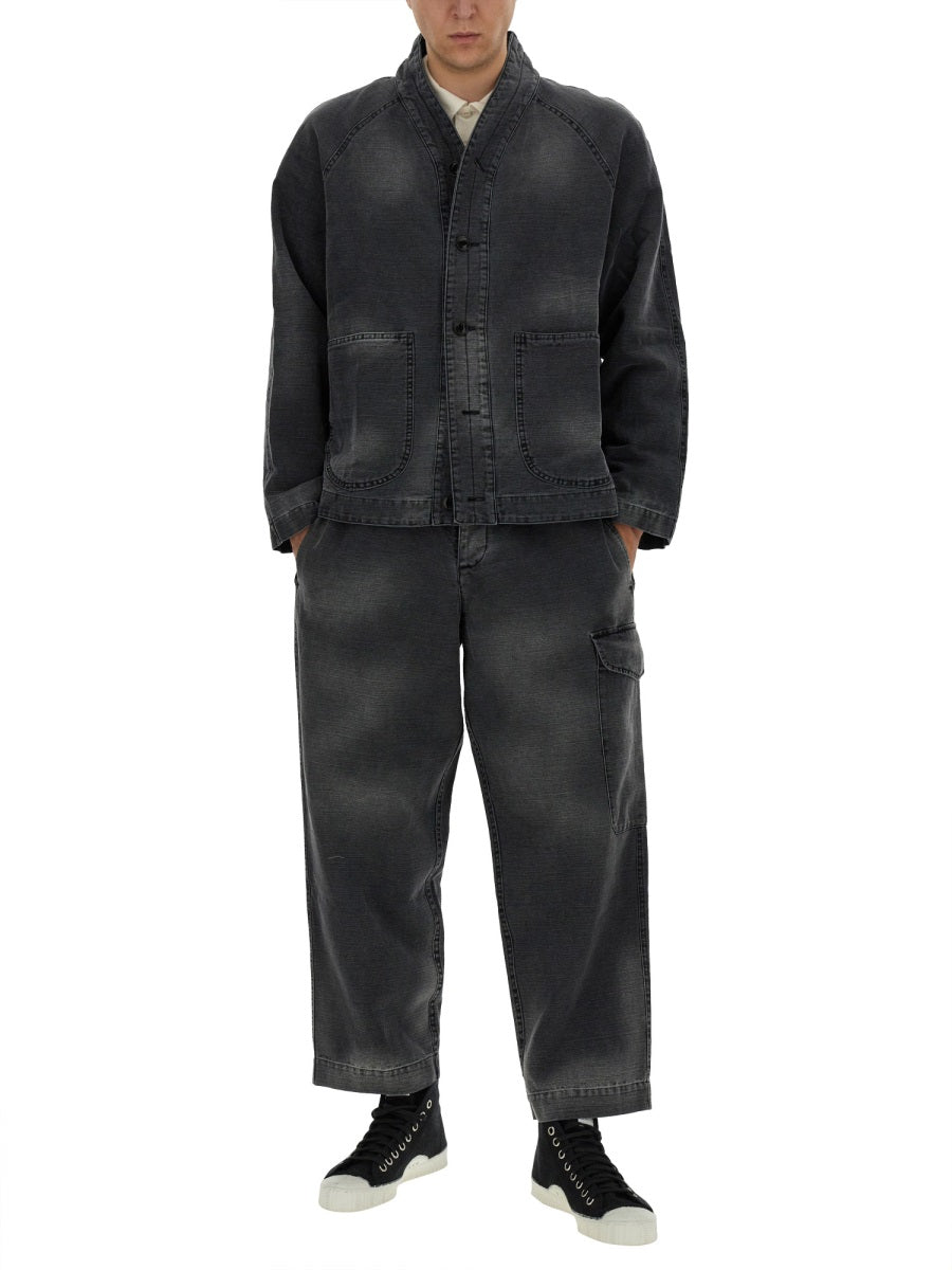 Ymc Military Cotton-Linen Trousers — Black, view 3