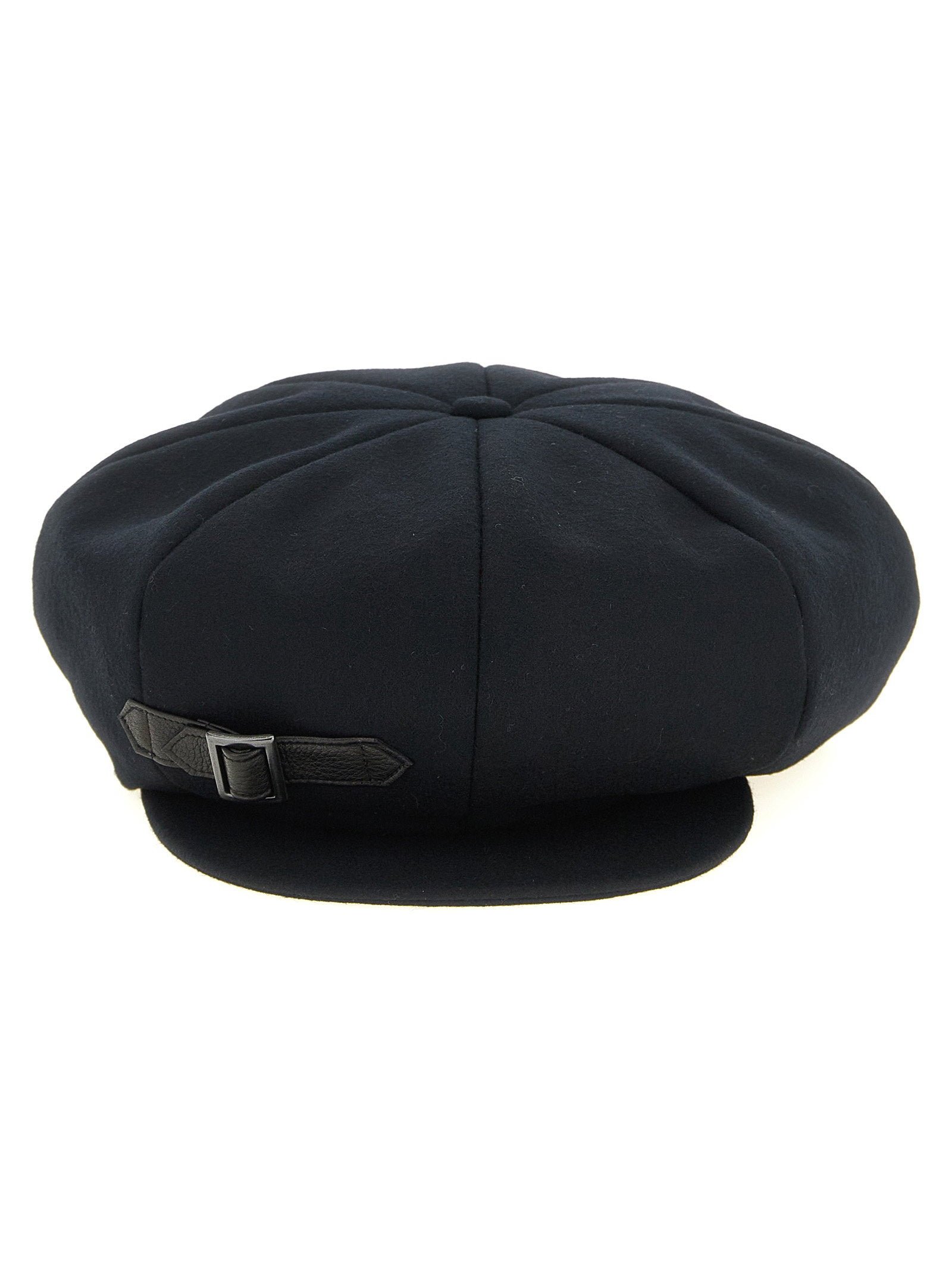 Yohji Yamamoto 8-Panel Cotton Blend Flat Cap — Black by Yohji Yamamoto
