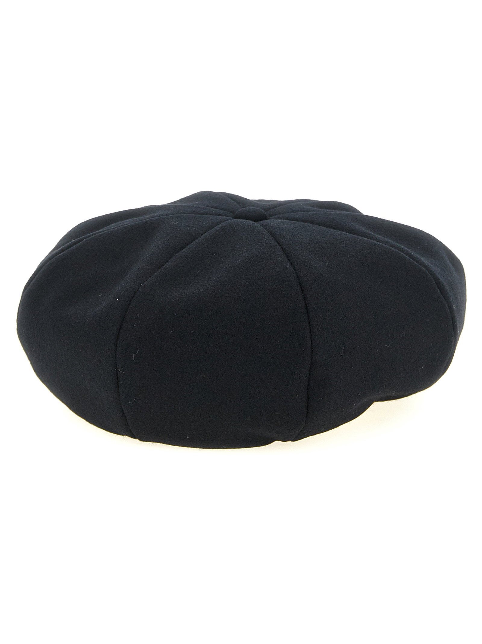 Yohji Yamamoto 8-Panel Cotton Blend Flat Cap — Black, view 3