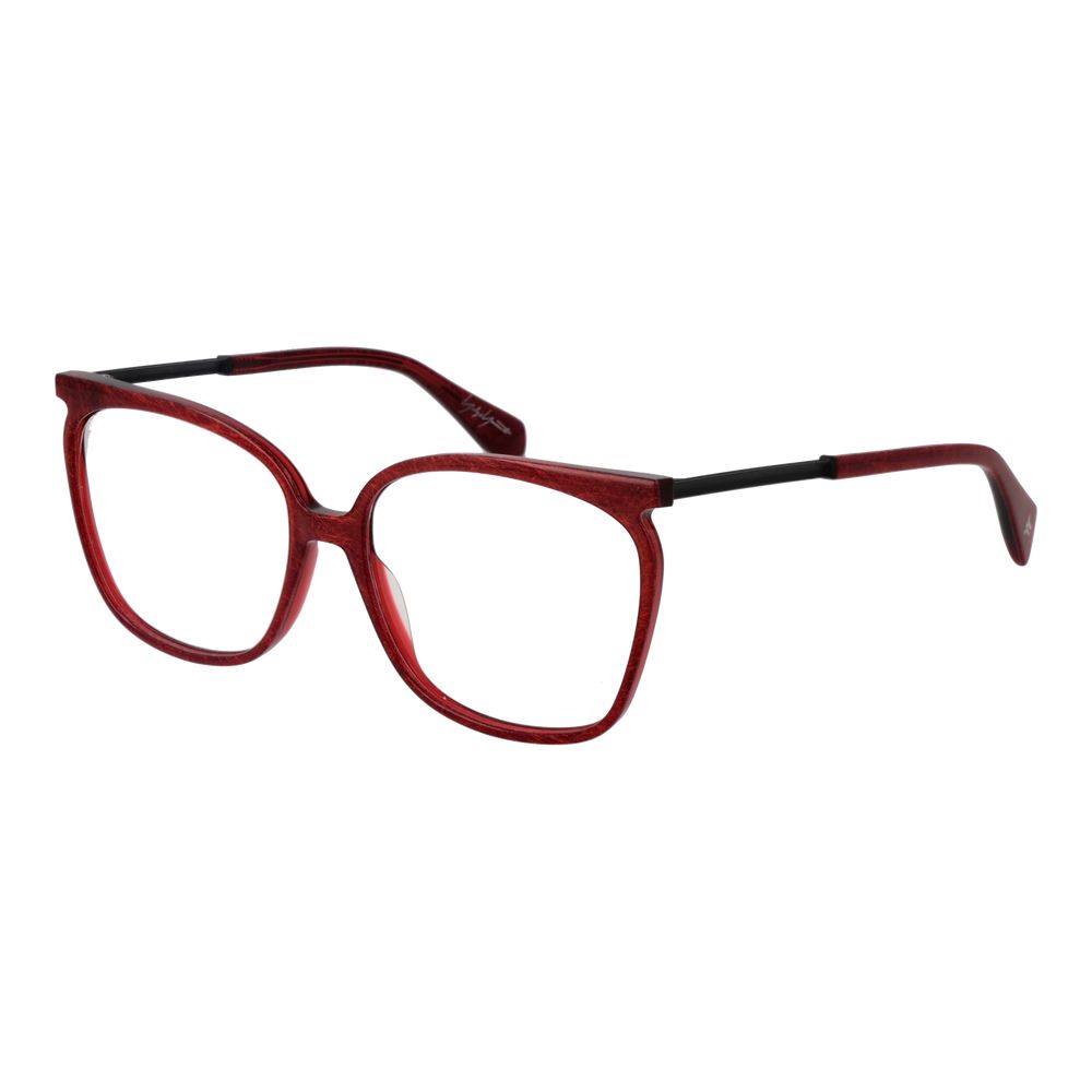 Yohji Yamamoto YO-1035542 Square Metal & Plastic Eyeglasses — Red by Yohji Yamamoto