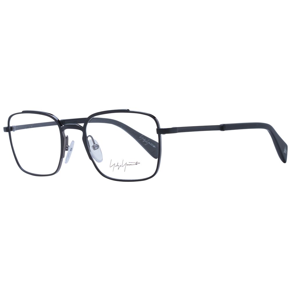 Yohji Yamamoto YO-1035654-FBB-800 Metal Rectangle Eyeglasses — Black by Yohji Yamamoto