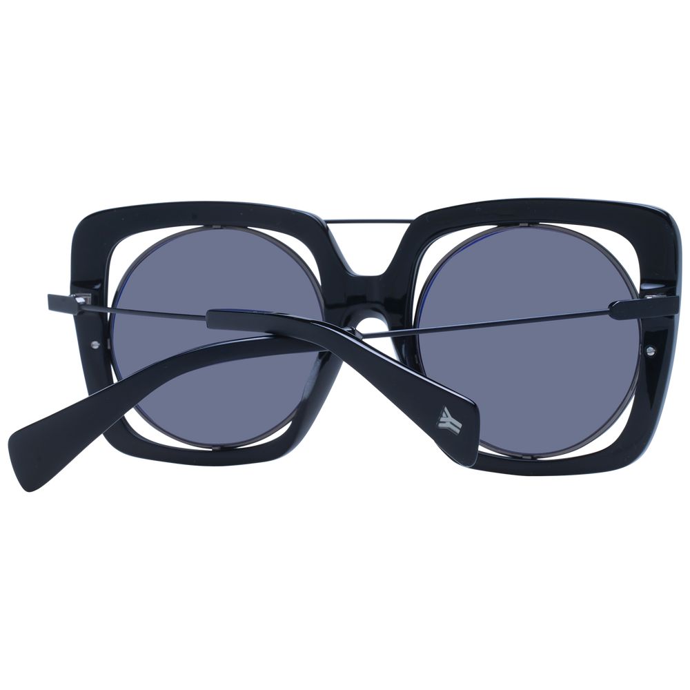 Yohji Yamamoto YO-1058024 Monel Frame Sunglasses — Black, view 3