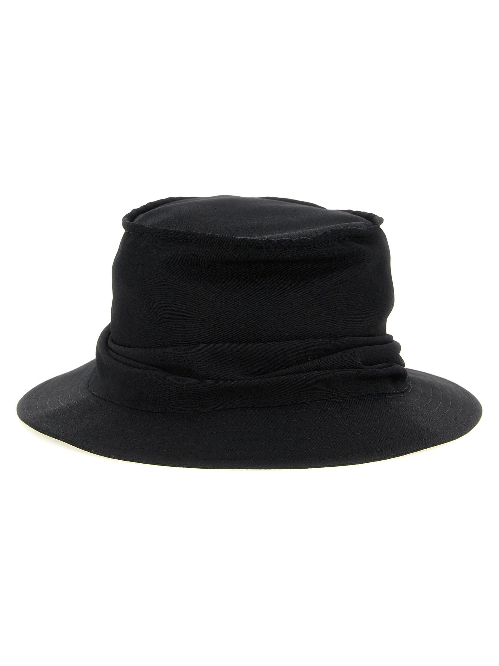 Yohji Yamamoto YO333456BM Bucket Hat — Black by Yohji Yamamoto