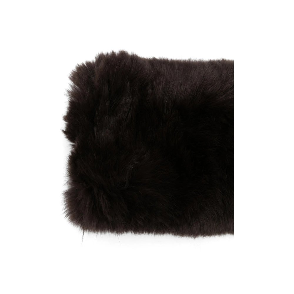 Yves Salomon 23WAA100XXKREX Rex Rabbit Fur Winter Hat — Brown, view 2