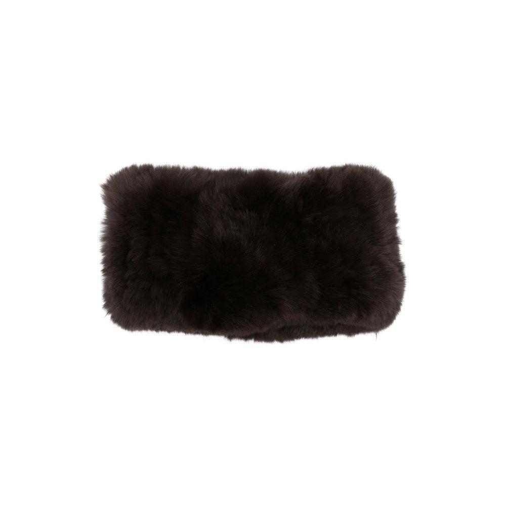 Yves Salomon 23WAA100XXKREX Rex Rabbit Fur Winter Hat — Brown, view 3