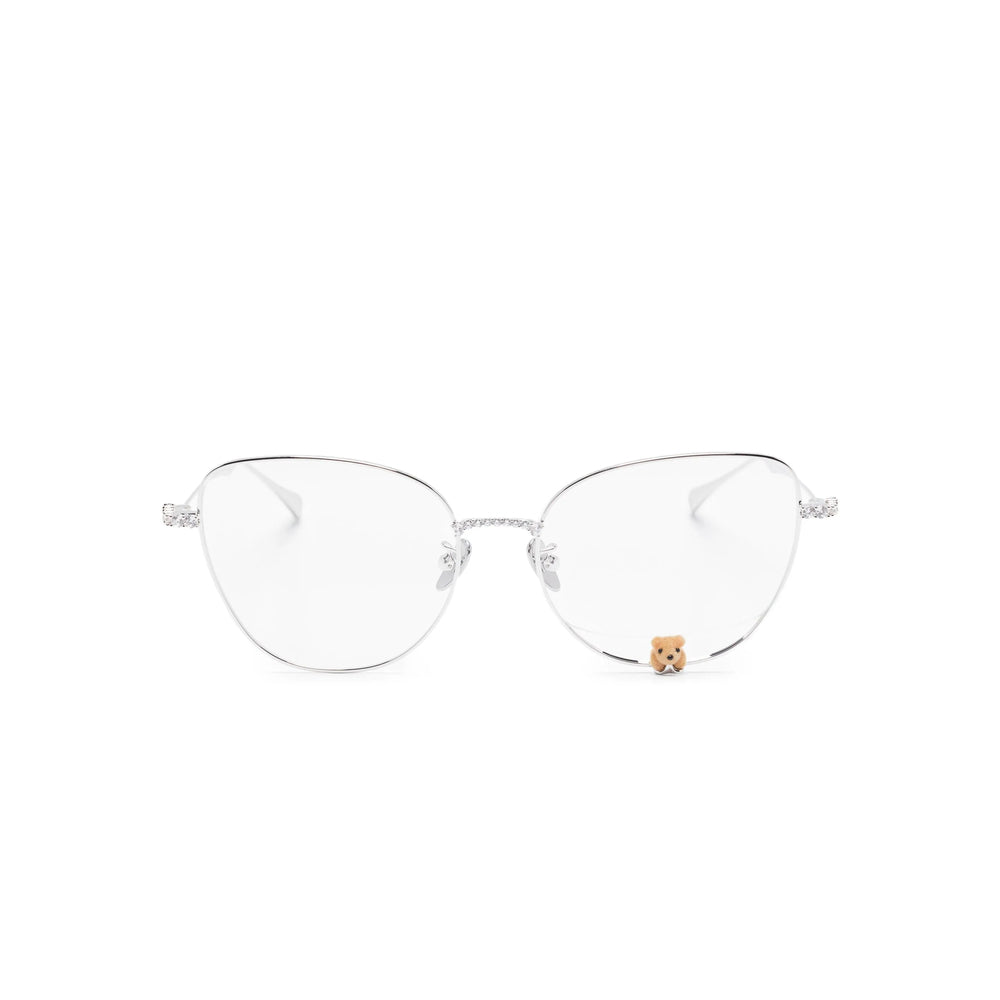 Yvmin 25186SLV00NN Cat-Eye Crystal-Embellished Eyeglasses — Silver by Yvmin