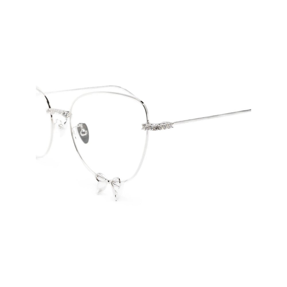 Yvmin 26609SLV00NN Crystal-Embellished Cat-Eye Eyeglasses — Silver, view 2