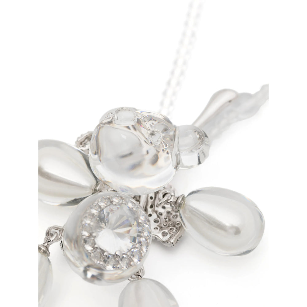 Yvmin Bear Pendant Beaded Chain Bracelet — Silver, view 3