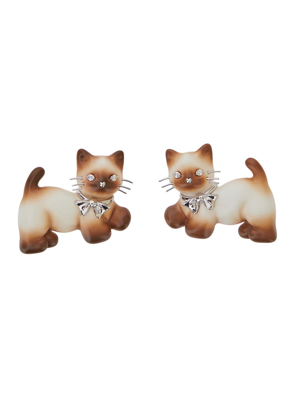 Yvmin Kitten-Shaped Fabric Hair Clip — Brown by Yvmin