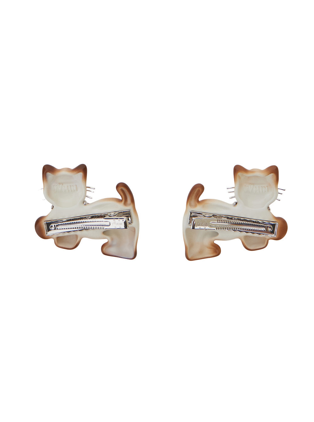 Yvmin Kitten-Shaped Fabric Hair Clip — Brown, view 2