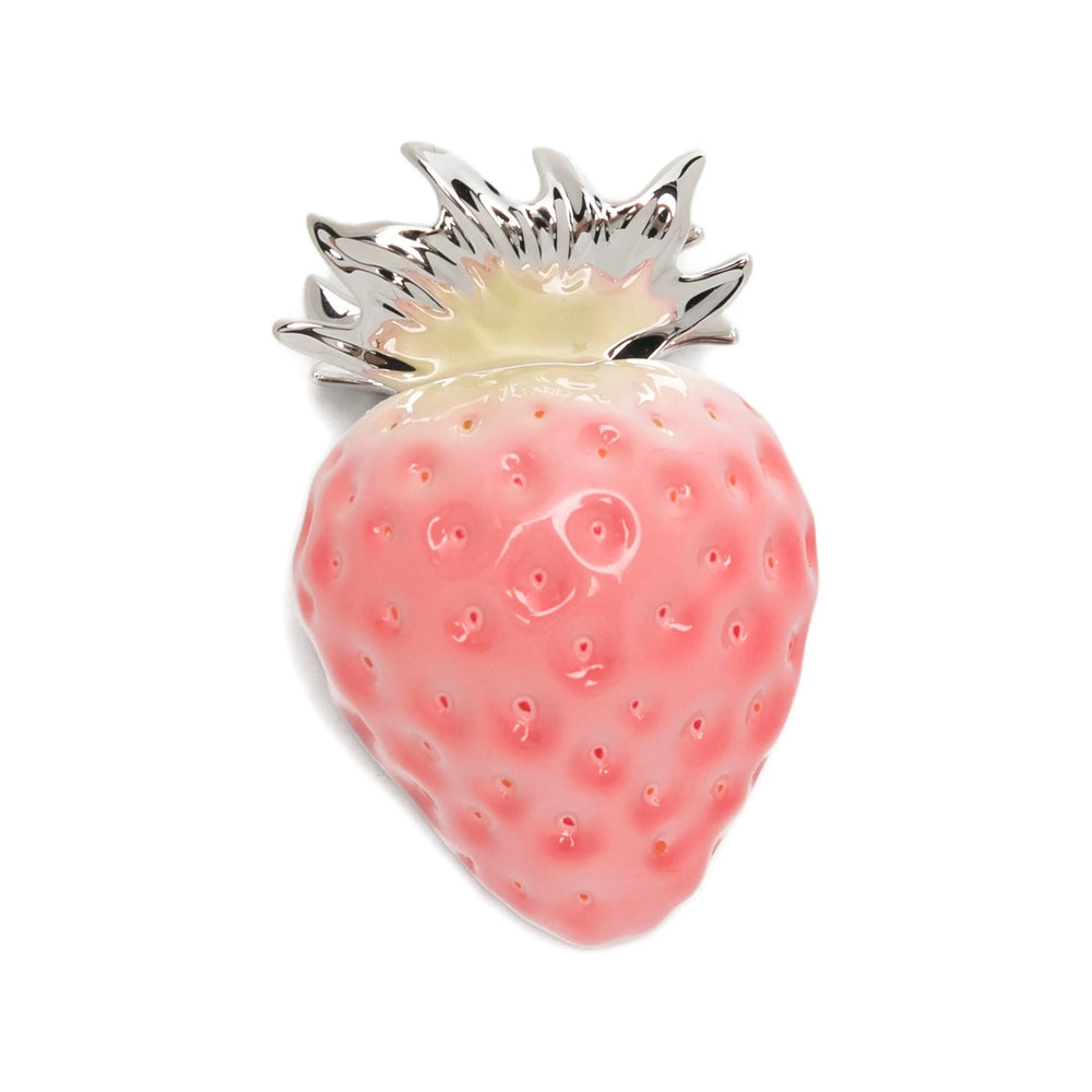 Yvmin Strawberry-Charm Brass Hair Clip — Silver by Yvmin