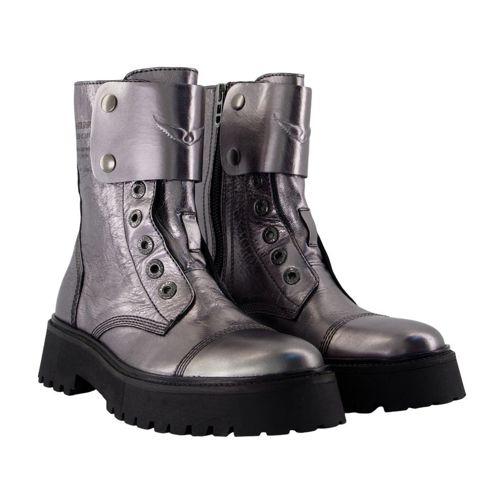 Zadig & Voltaire Joe Fast Ankle Boot — Silver, view 2