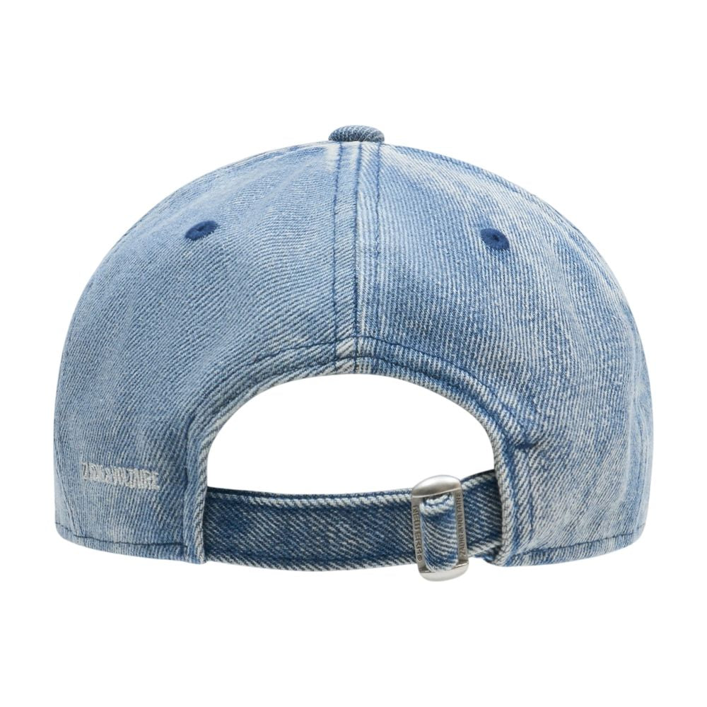Zadig & Voltaire OWHT01159-409 Cotton Denim Baseball Cap — Blue, view 2