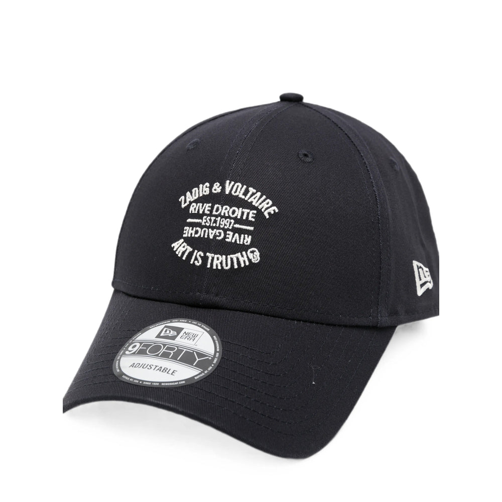 Zadig&Voltaire OWHT01165 Embroidered Logo Cotton Baseball Cap — Black, view 2