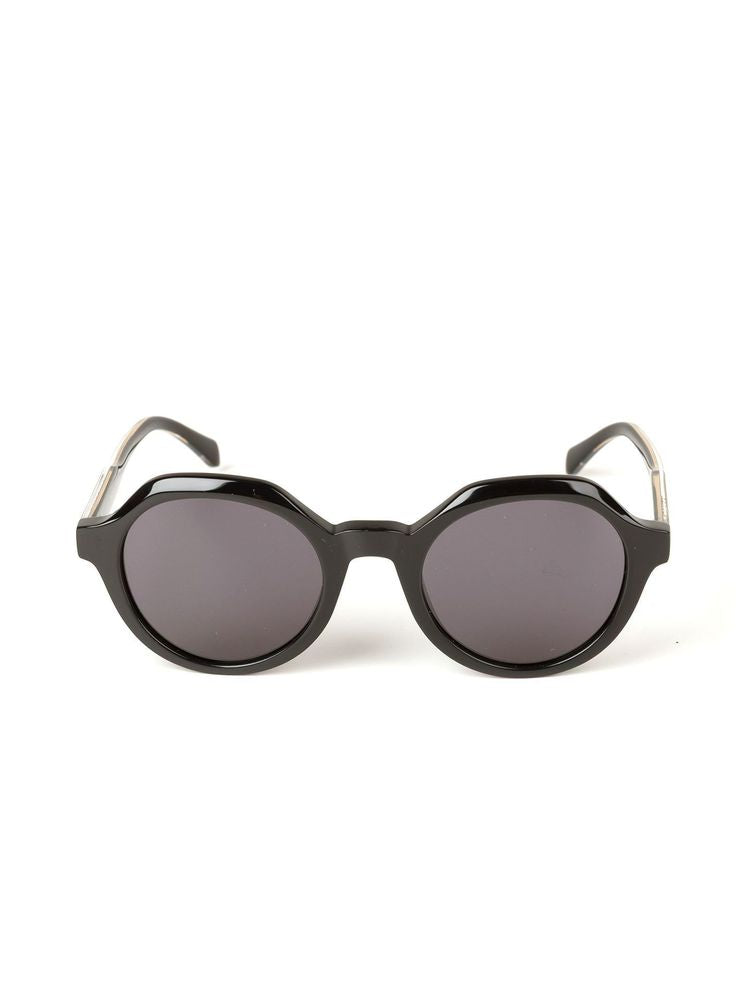 Zadig & Voltaire SZV453 Round Acetate Sunglasses — Black, view 4