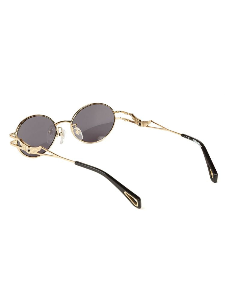 Zadig & Voltaire SZV464S Round-frame Metal Sunglasses — Rose gold, view 4