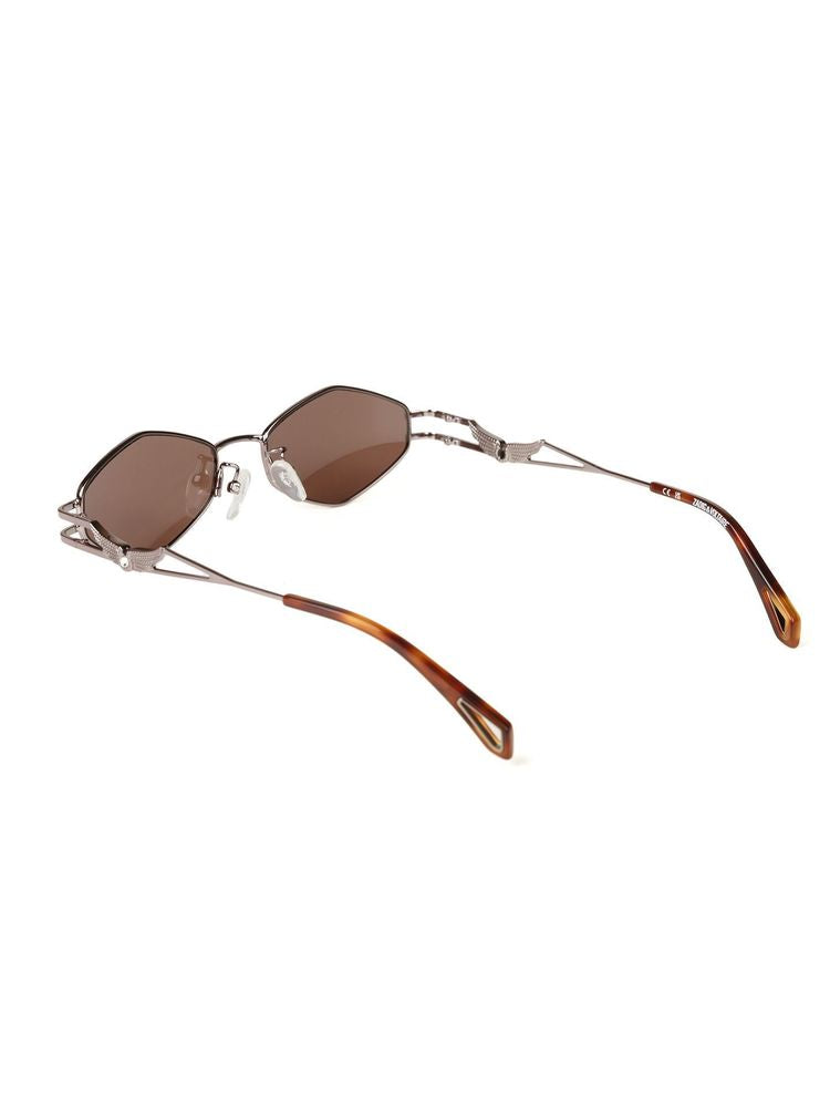 Zadig & Voltaire SZV465S Metal Aviator Sunglasses — Silver, view 3
