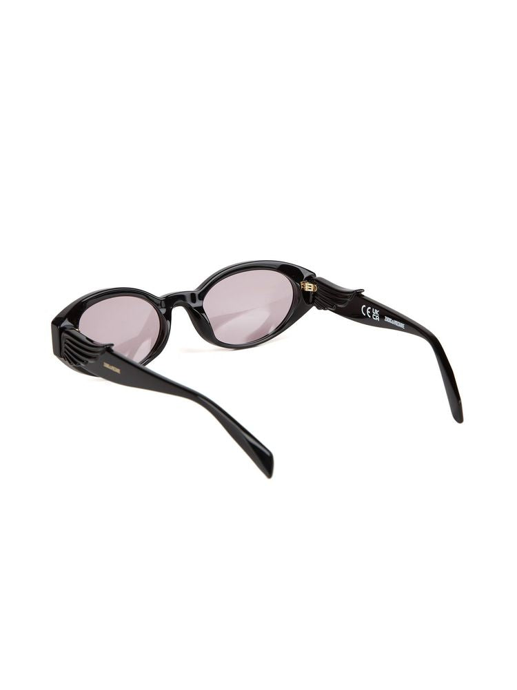 Zadig & Voltaire SZV502 Acetate Cat-Eye Sunglasses — Black by Zadig & Voltaire
