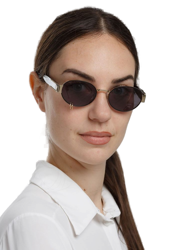 Zadig & Voltaire SZV504V Oval Stainless Steel Sunglasses — Rose gold by Zadig & Voltaire