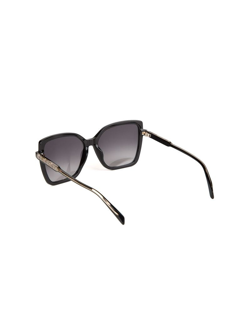 Zadig & Voltaire SZV511 Acetate Square-Frame Sunglasses — Black, view 2