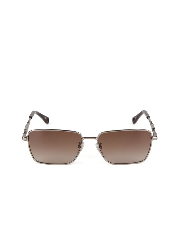 Zadig & Voltaire SZV513 Metal Rectangle Sunglasses — Gray by Zadig & Voltaire