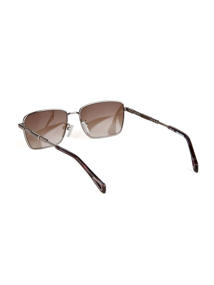 Zadig & Voltaire SZV513 Metal Rectangle Sunglasses — Gray, view 4