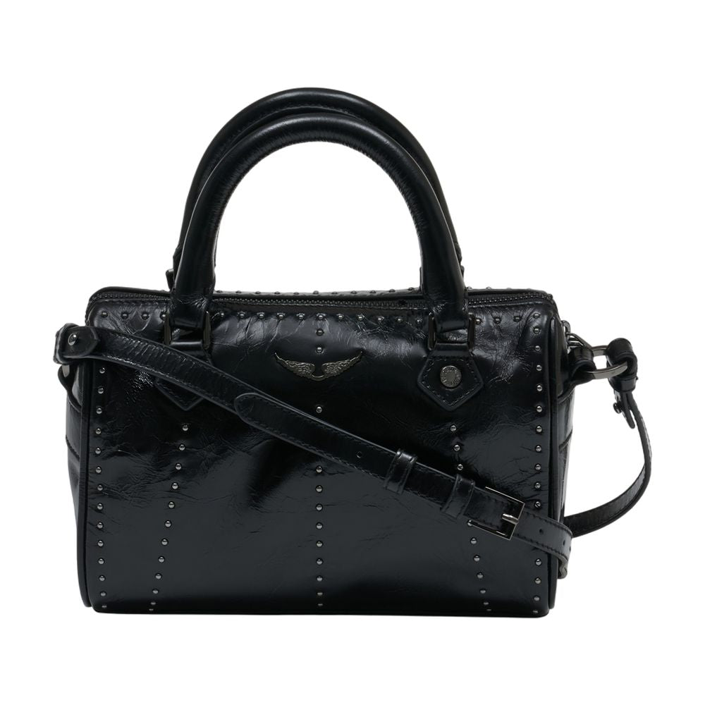 Zadig & Voltaire Studded Calfskin Top Handle Bag — Black by Zadig & Voltaire