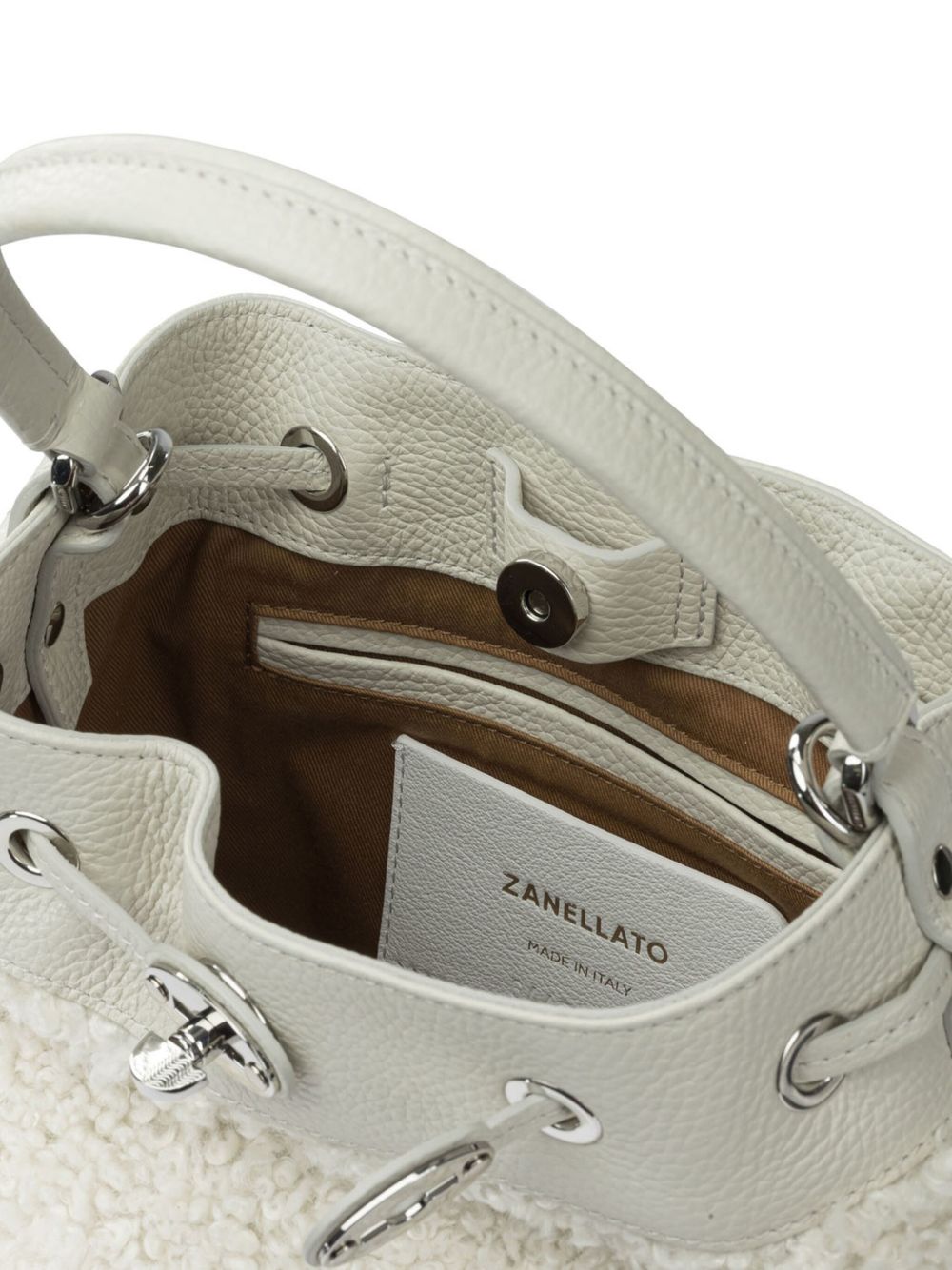 Zanellato Mondà Bucket Bag — white, view 5
