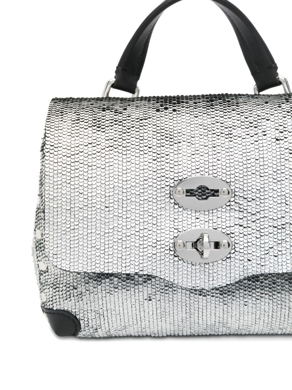 Zanellato Capsule Postina Top Handle Bag — Silver, view 2