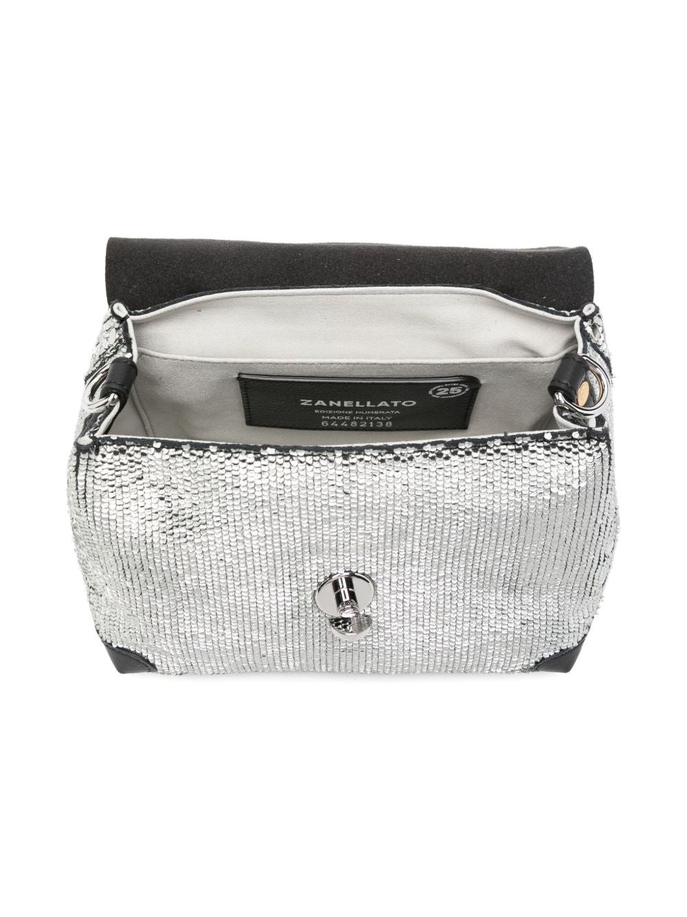 Zanellato Capsule Postina Top Handle Bag — Silver, view 3