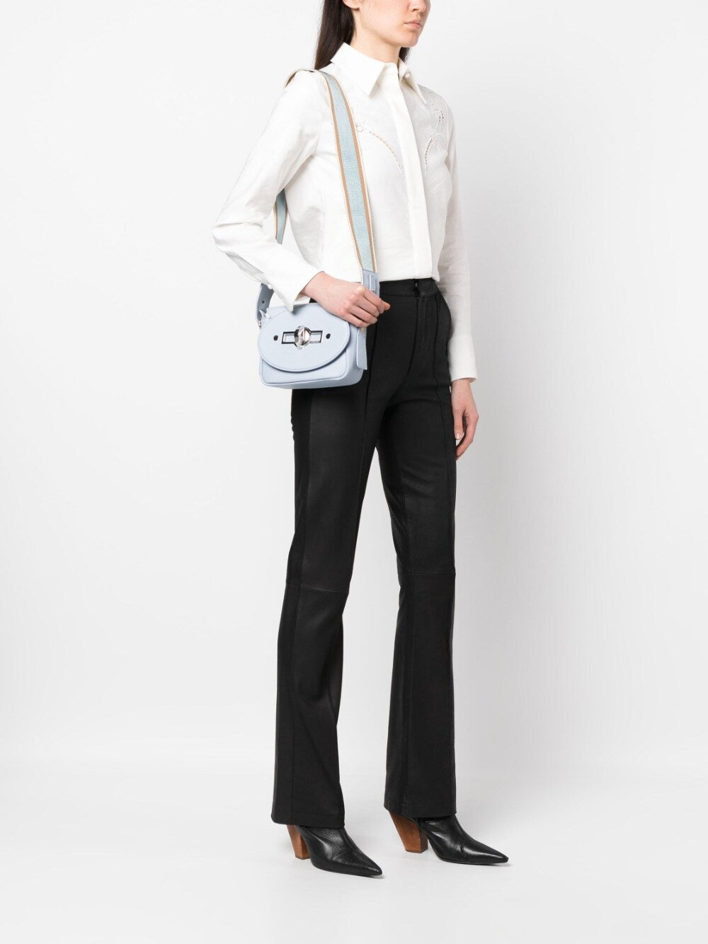 Zanellato Tina Daily Crossbody Bag — Light blue, view 4