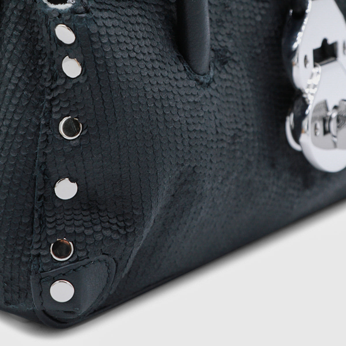 Zanellato Textured Leather Top Handle Bag — Black, view 4