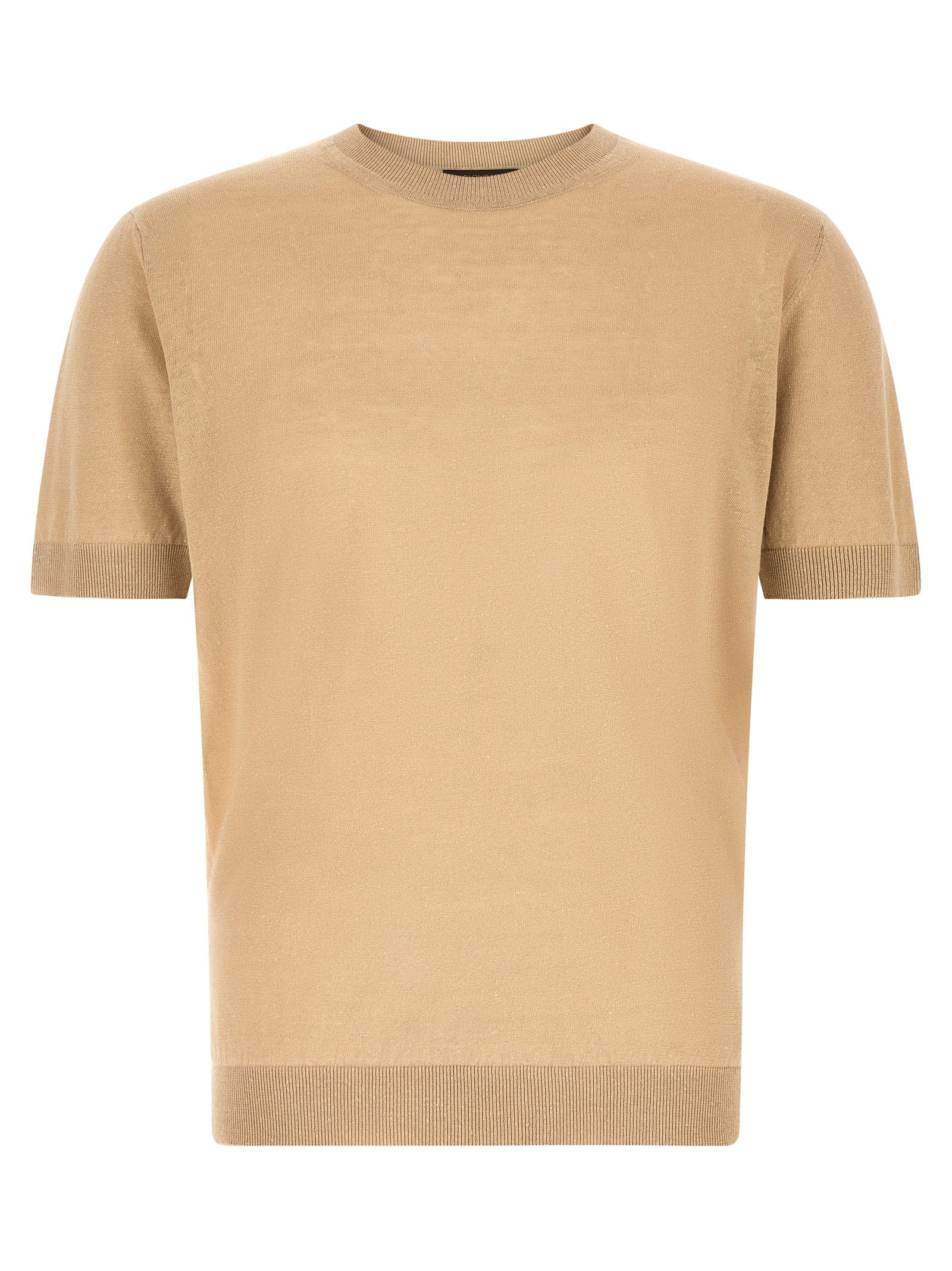 Zanone Linen-Cotton Blend Sweater — Beige by Zanone