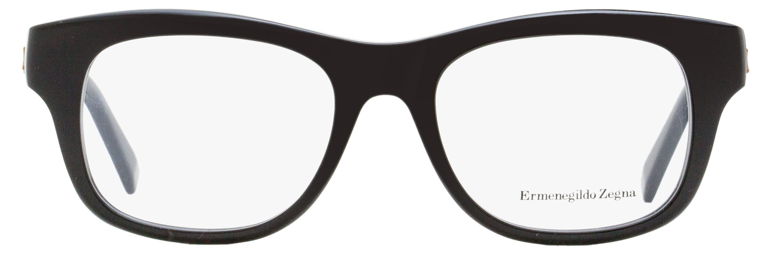 Zegna 5156 Acetate Rectangle Eyeglasses — Black by Zegna