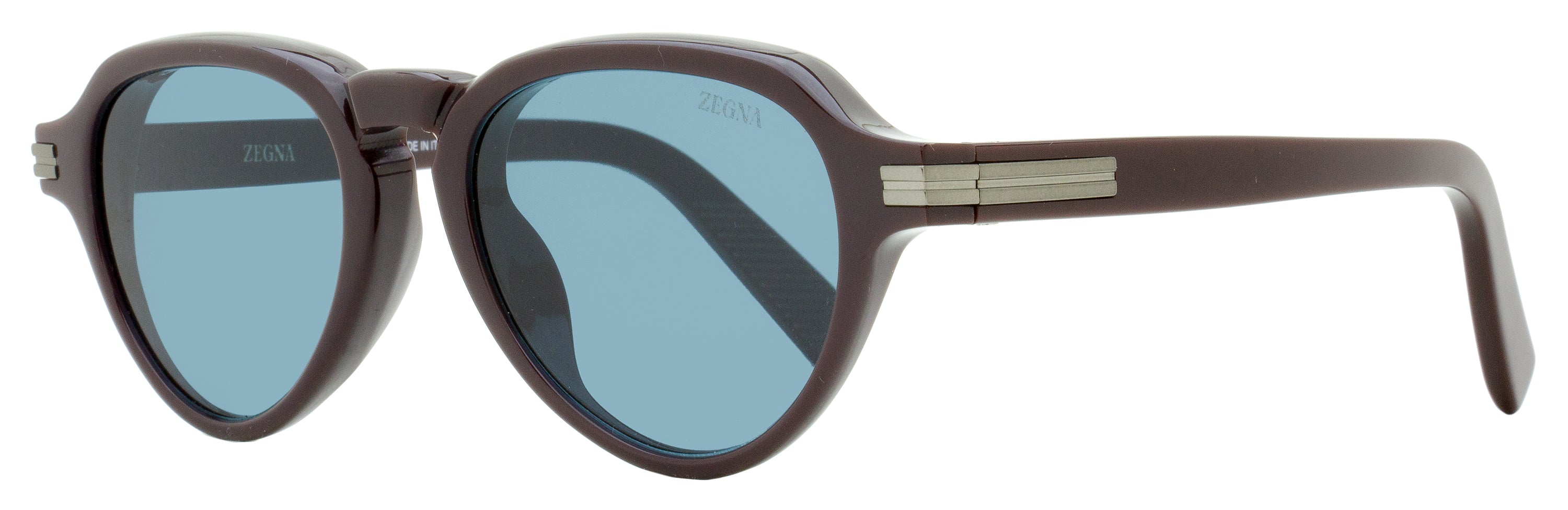 Zegna EZ0252 Acetate Pilot Sunglasses — Violet by Zegna